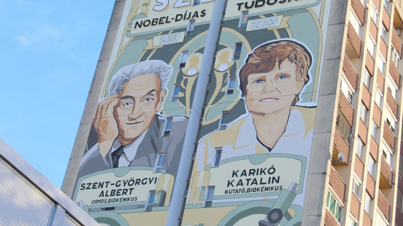 Elkészült Karikó Katalin monumentális freskója - fotók