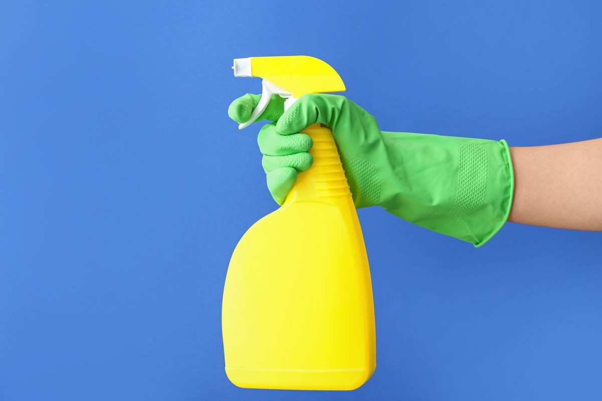 Hand,With,Detergent,On,Color,Background
