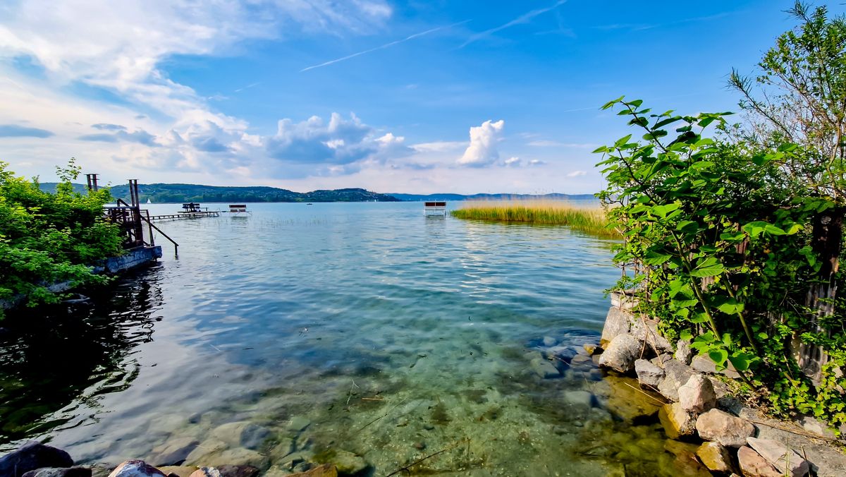 View,To,The,Clear,Blue,Water,Of,The,Lake,Balaton.
