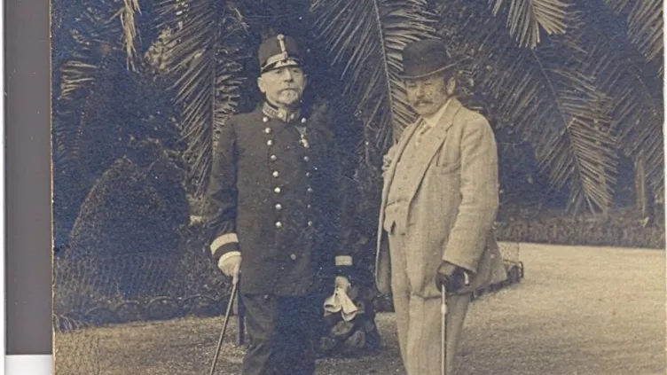 A 153 éves fotó, amelyen Emőke ükapja, Kopeczky József szerepel a fiával, Adolffal a Városligetben