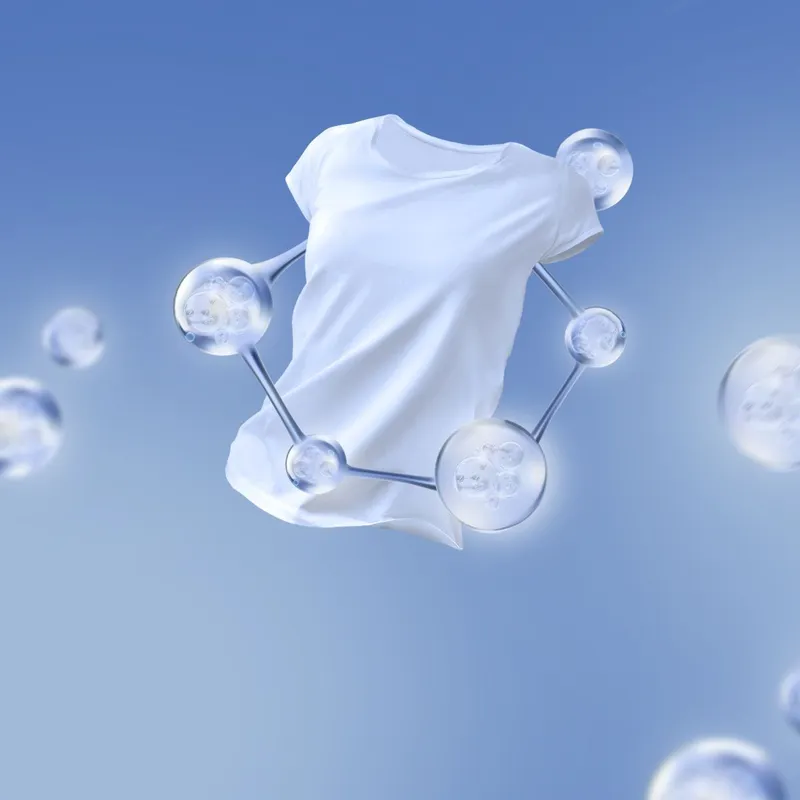 Washed,White,T-shirt,On,Blue,Background