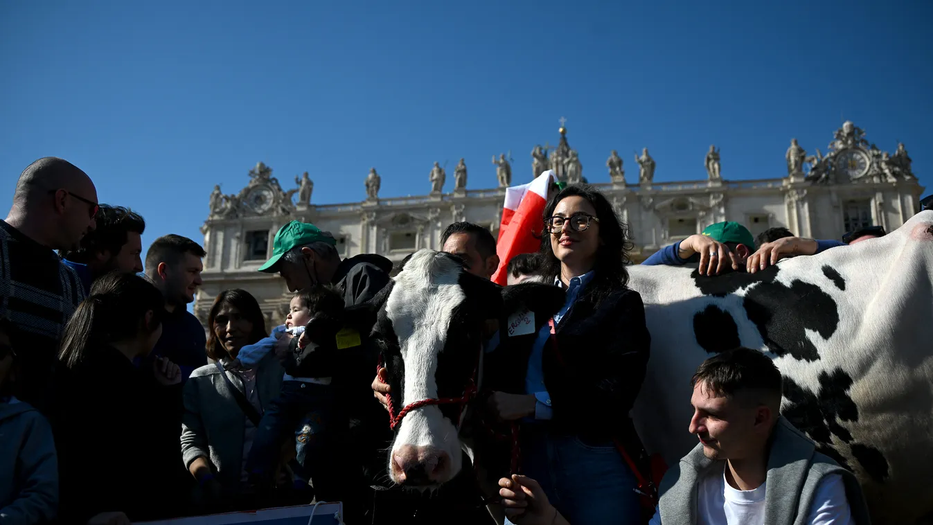 Ferenc pápa köszöntötte a Szent Péter térre érkező gazdákat