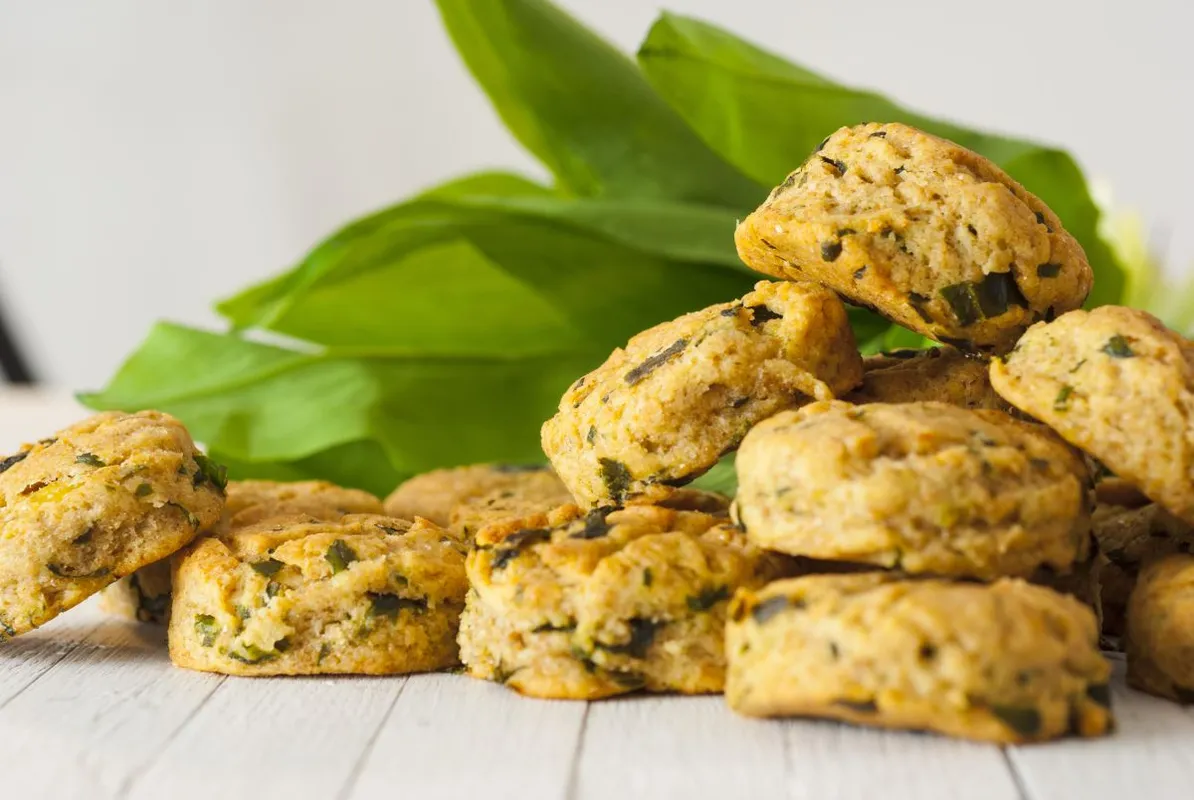 pogácsa, medvehagyma