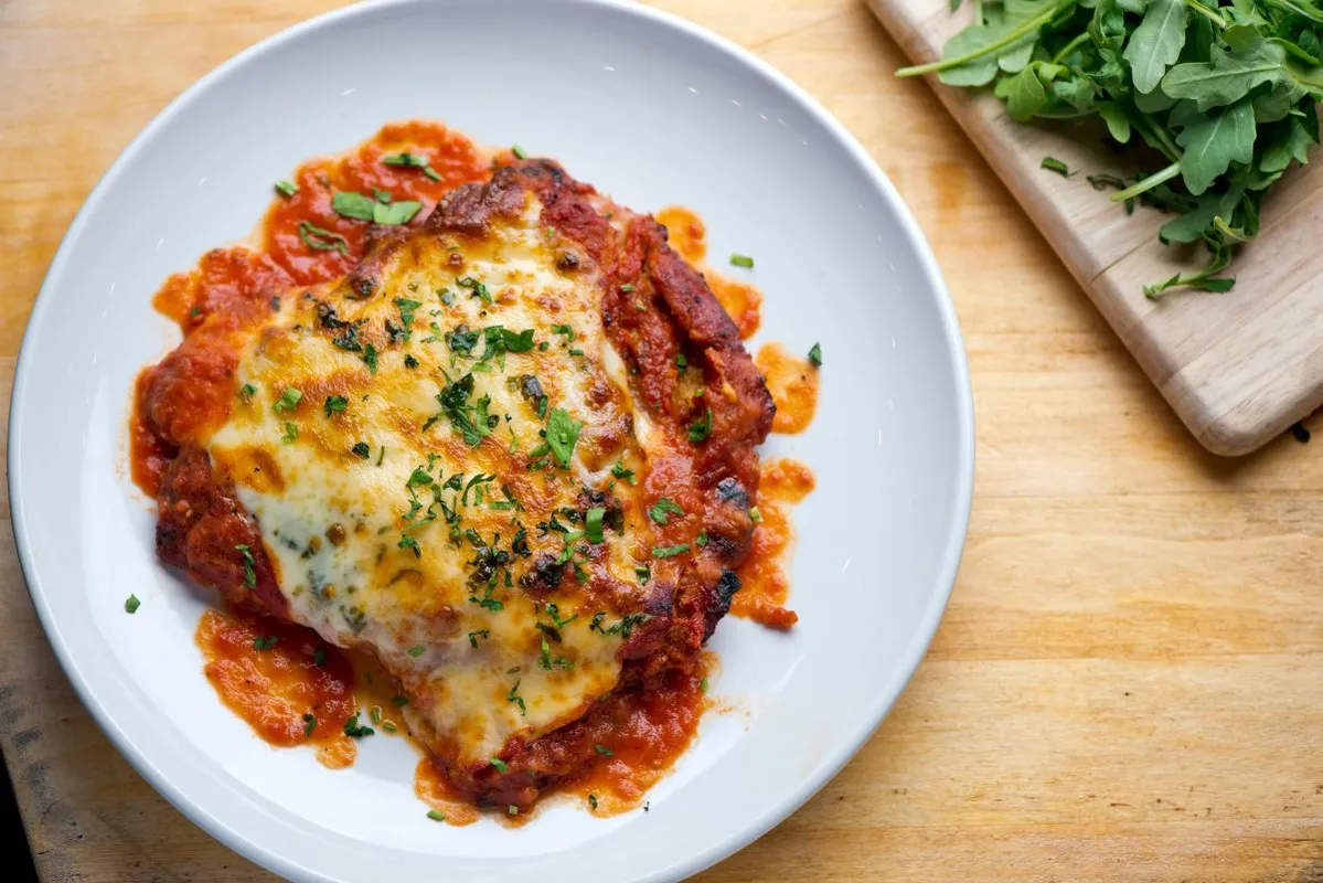 Chicken,Parmesan,Or,Parmigiana.,Italian,Comfort,Dish.,Chicken,Breast,Covered