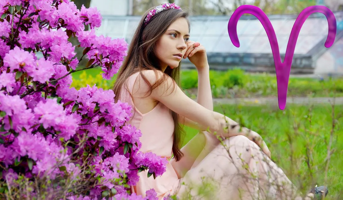 Time,Of,Spring,Zodiac,Signs,,Woman,Aries