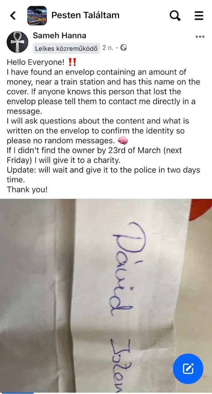 Még mindig keresi a pénz gazdáját a megtaláló