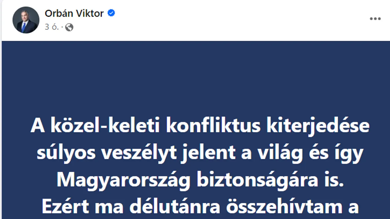 Orbán Viktor összehívta a Védelmi Tanácsot