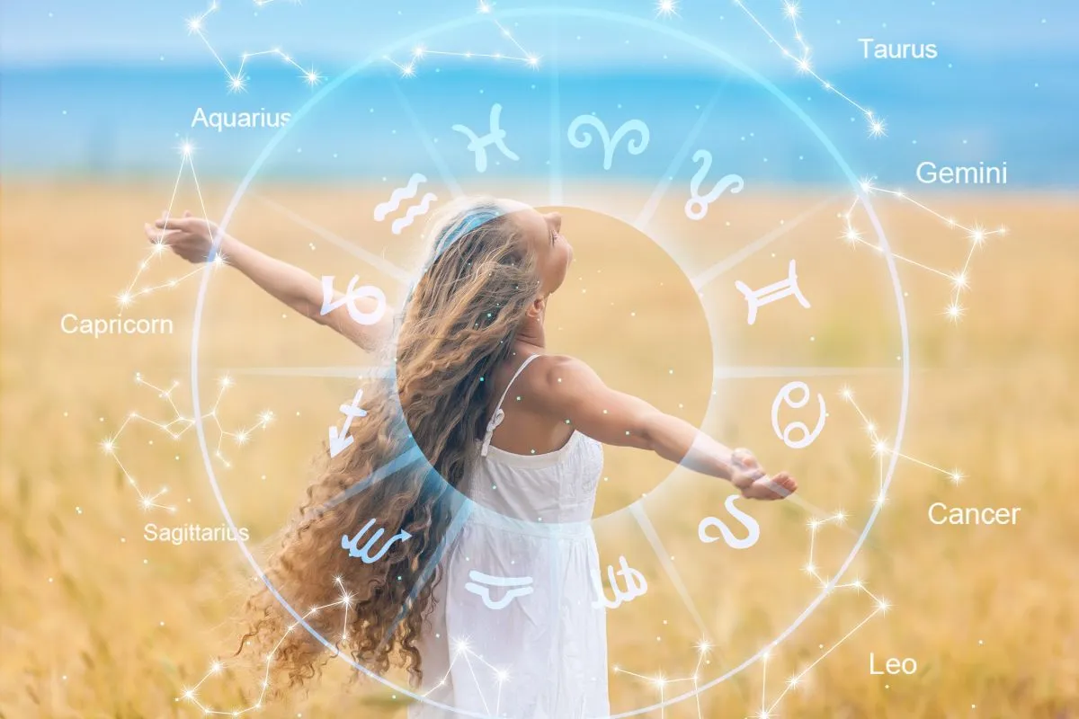 Zodiac,Signs,Illustration,On,Space,Background