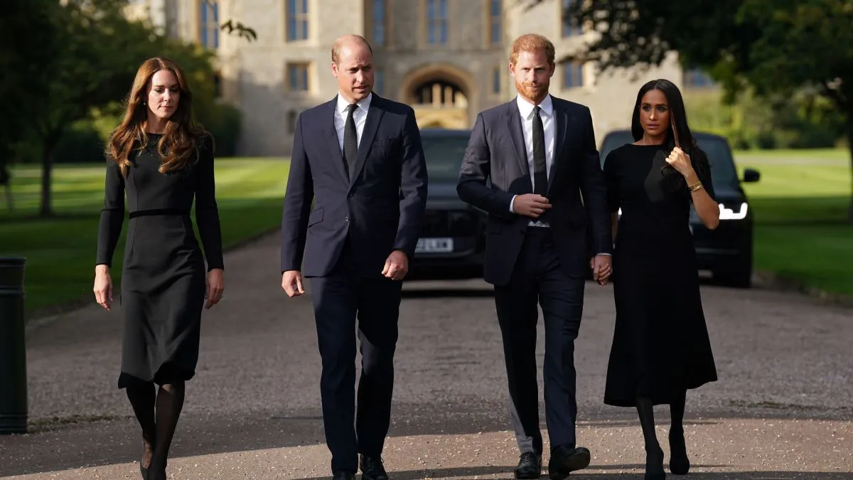 William, Kate, Harry and Meghan at Windsor Castle