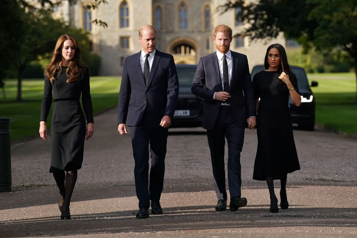 William, Kate, Harry and Meghan at Windsor Castle