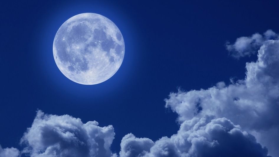 A,Full,Moon,In,A,Tragic,Night,Sky,With,Clouds.