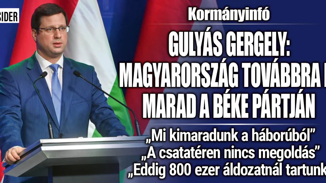 Magyarország továbbra is marad a béke pártján