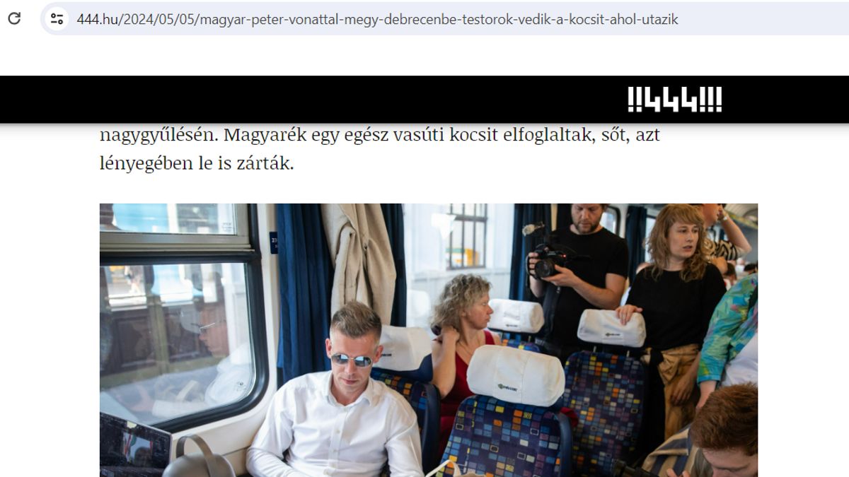 Magyar Péter testőrei elfoglaltak egy teljes vasúti kocsit. Mitől fél?