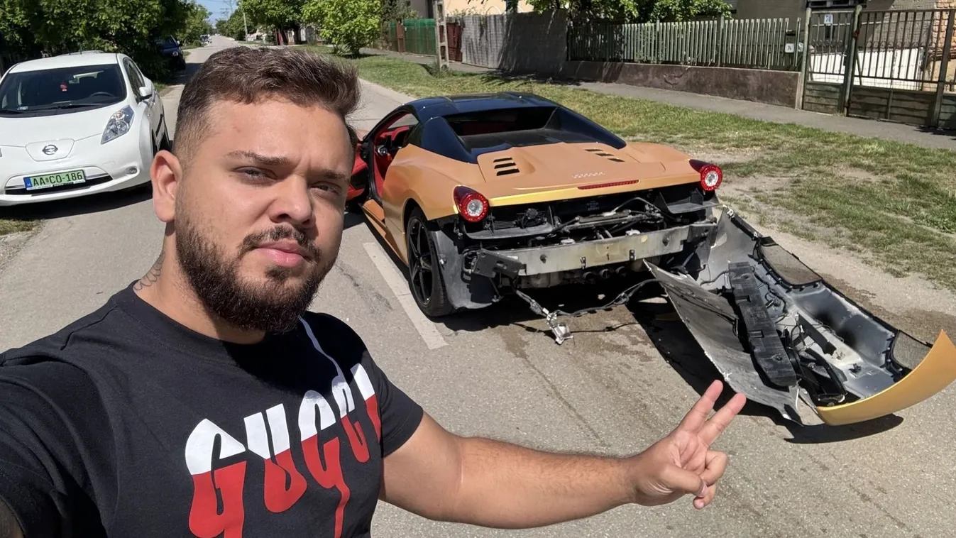 Így zúzta le 100 milliós Ferrariját Herceg Csabi