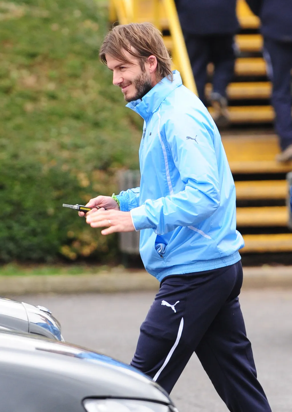 David Beckham Spotted At Tottenham Hotspur Training Ground