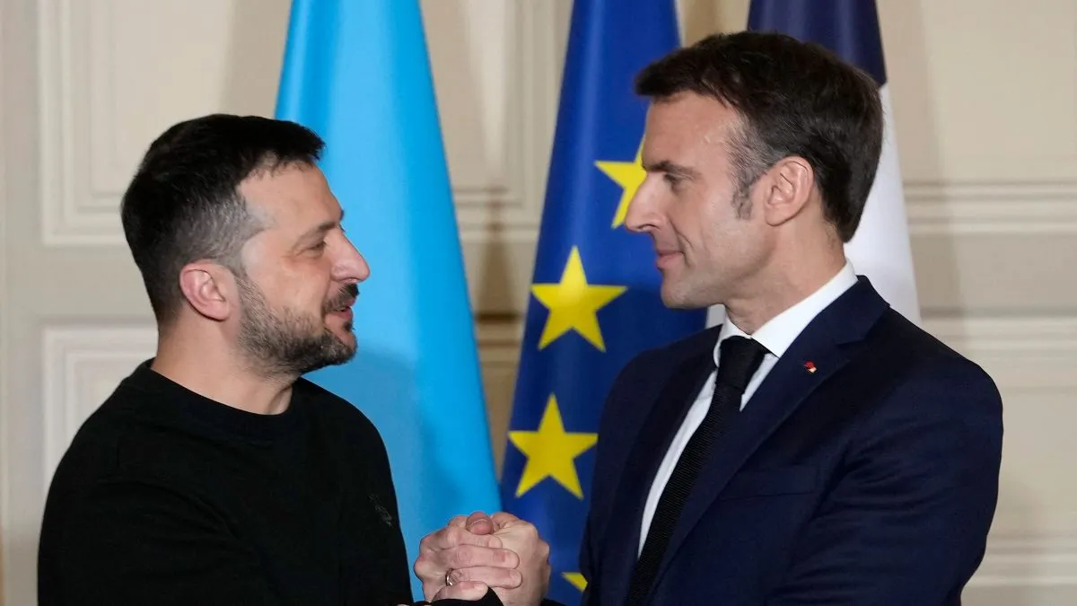 Macron Zelensky háborúpárti kormányok