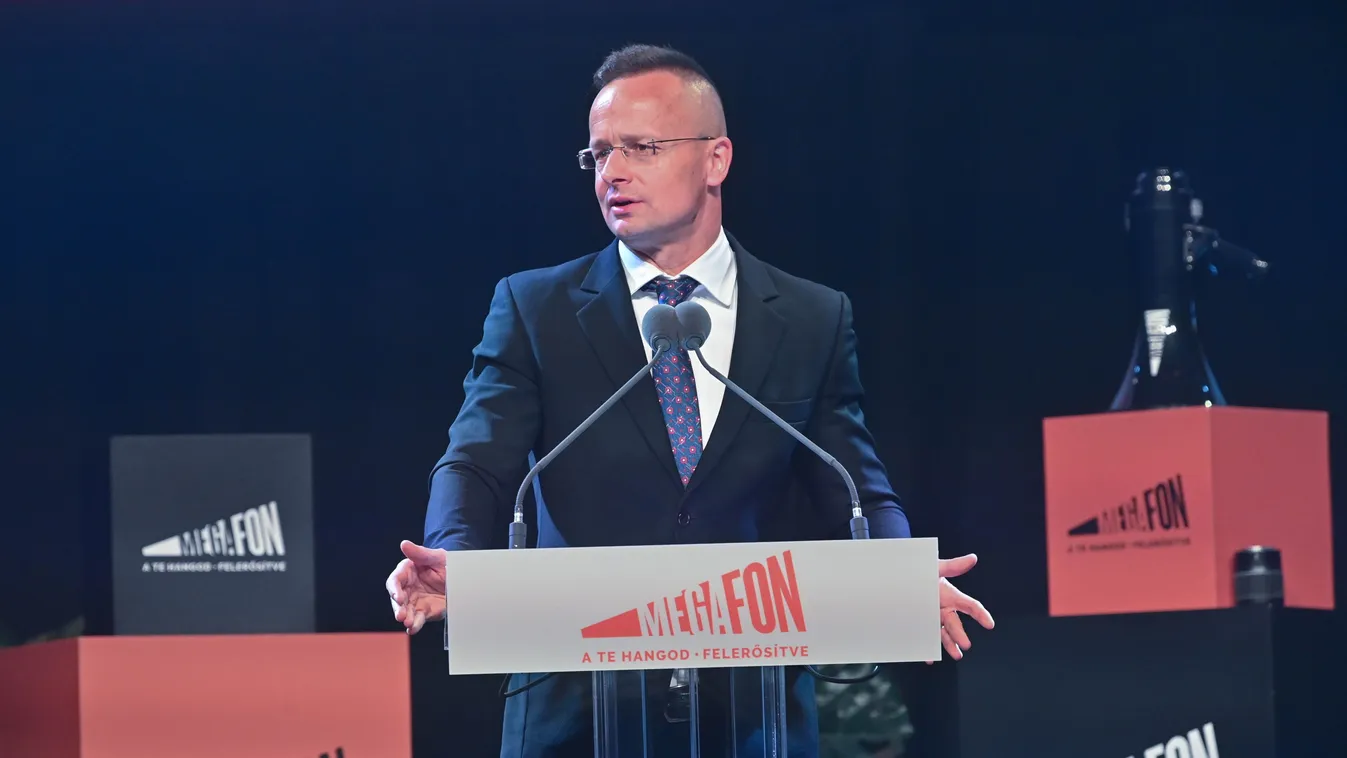 Szijjártó Péter a Megafon Millenárison tartott beszédet