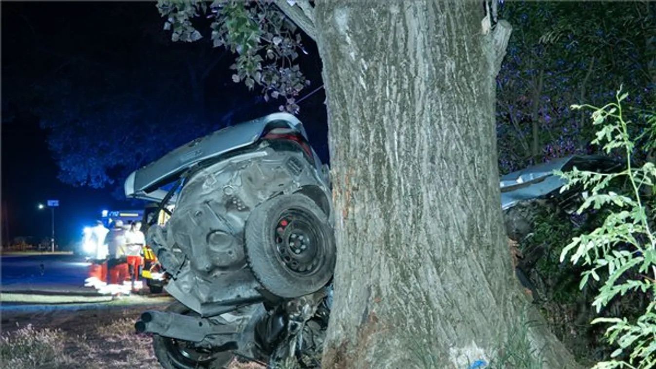 22 éves férfi halt szörnyet, rommá tört a kocsi - Fotók!