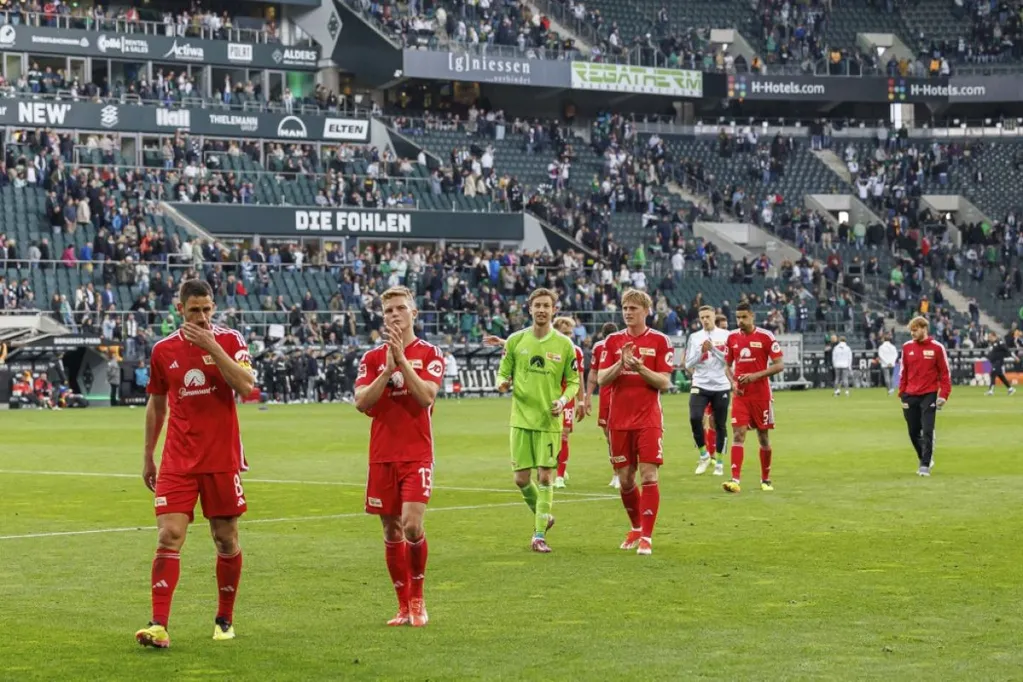 firo : 28.04.2024, football, football, 1. League, 1. Bundesliga, season 2023/2024, Borussia Monchengladbach - Union Berlin