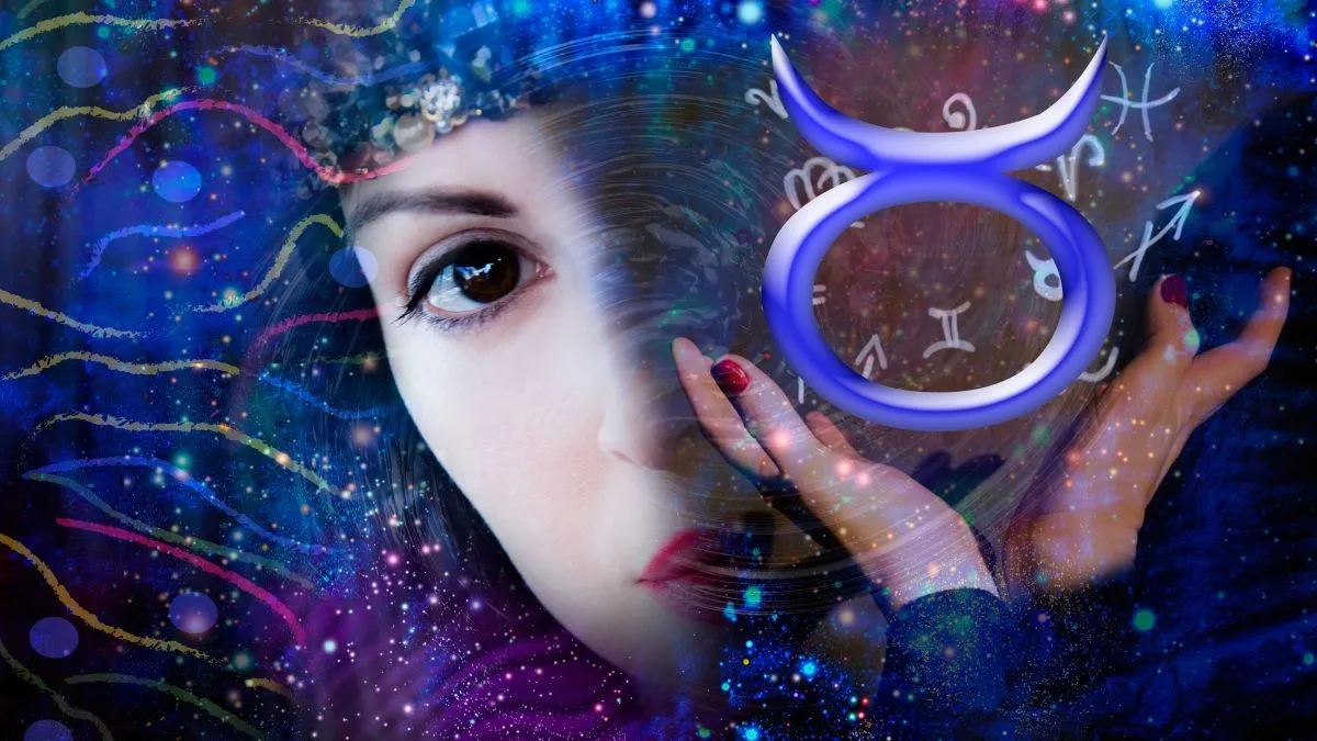 Spring,Portrait,Of,A,Woman,And,Zodiac,Sign,Taurus,,Astrology