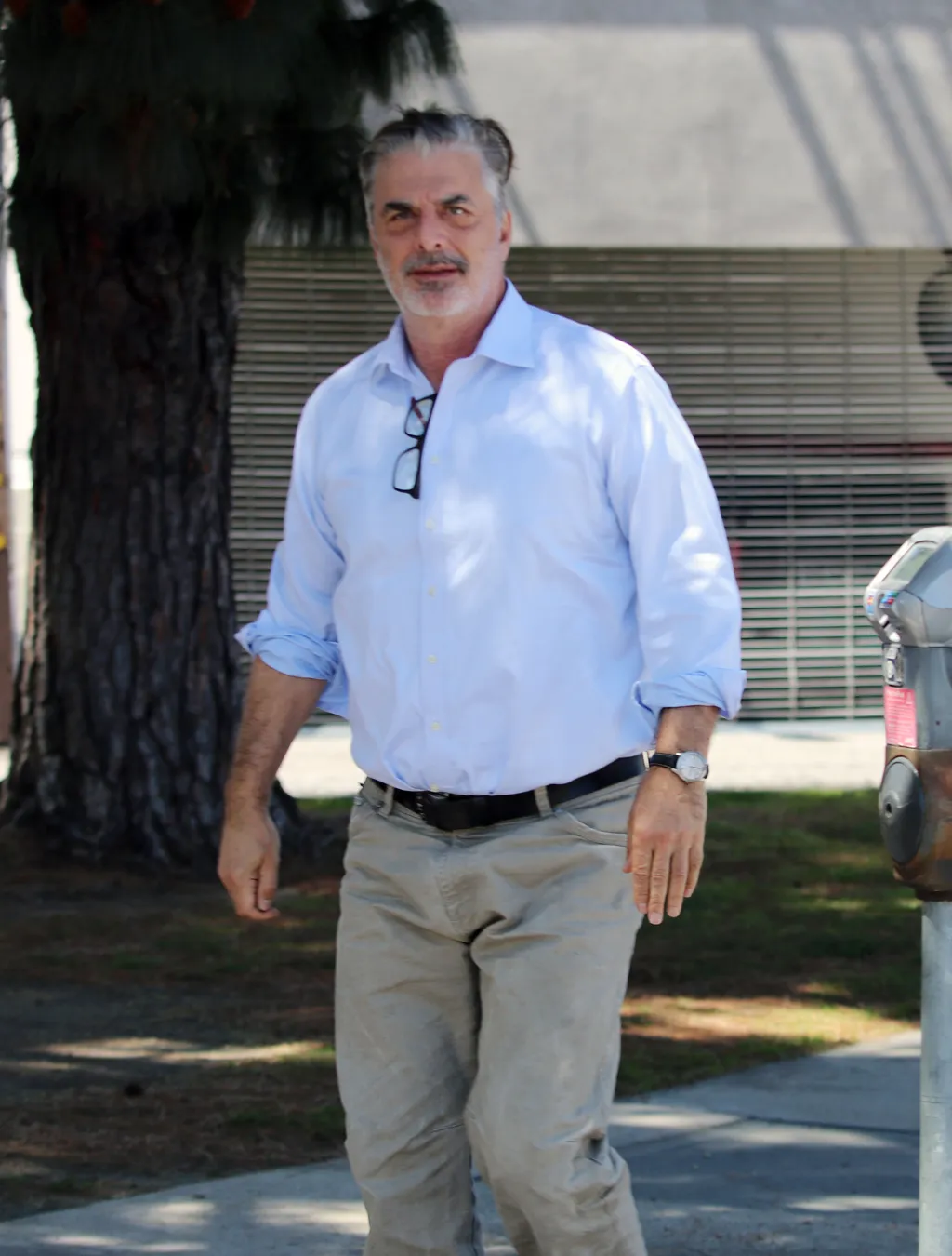 EXCLUSIVE: Chris Noth Heads to a Business Meeting at Alfred Coffee in Los Angeles