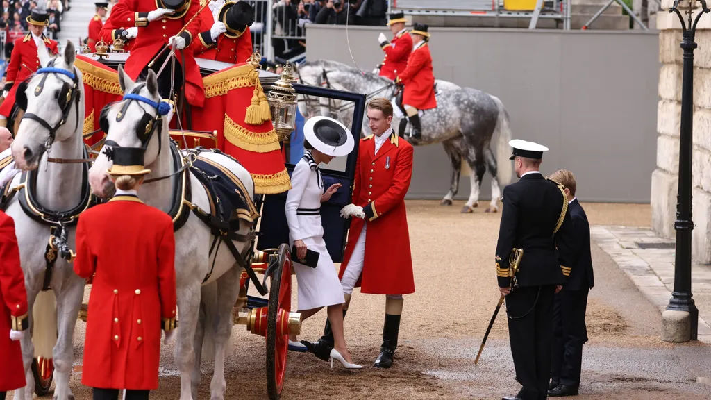 Les membres de la famille royale britannique lors de la parade Trooping the Color à Londres