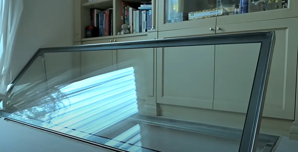 Az üvegajtó, amelyen keresztül el lehet jutni a ház alatt található borospincébe