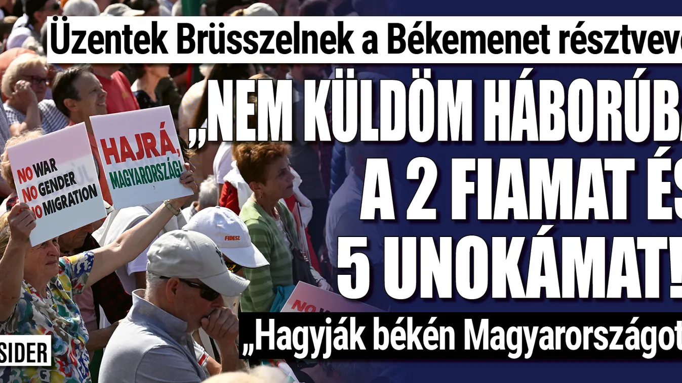 "Nem küldöm háborúba a 2 fiamat és 5 unokámat!"– Ezt üzenik Brüsszelnek a Békemenet résztvevői
