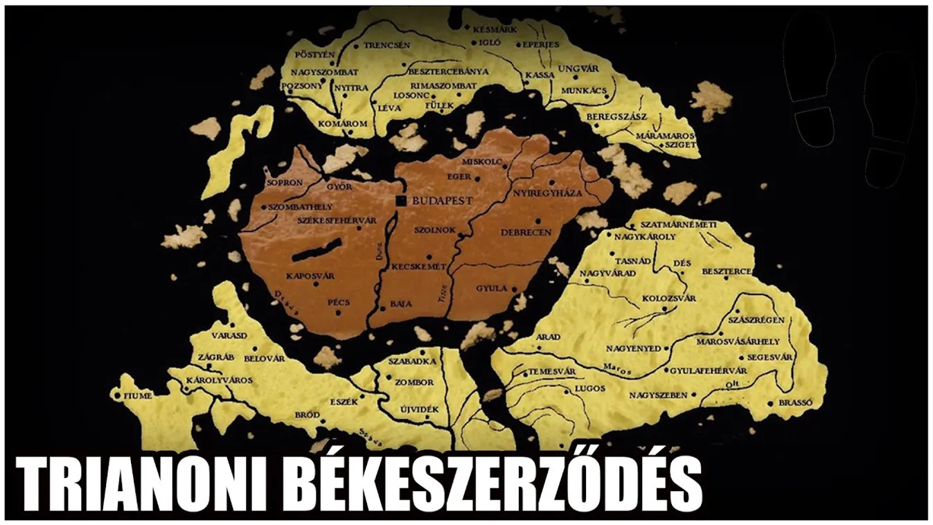 Így rajzolták meg a trianoni Magyarország maradék területét