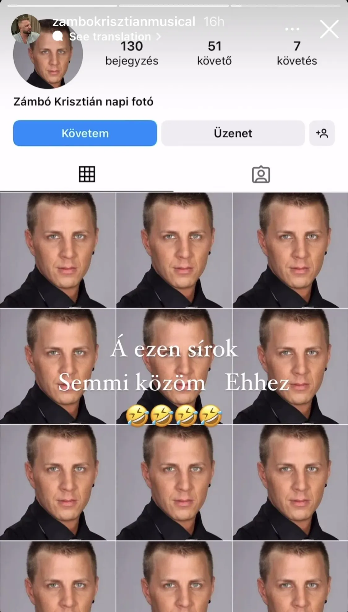 Álprofilokat készítenek Zámbó Krisztiánról