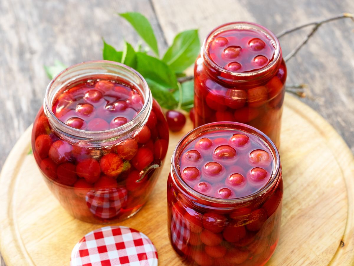 Cherry,Compote,Canning,In,The,Garden
