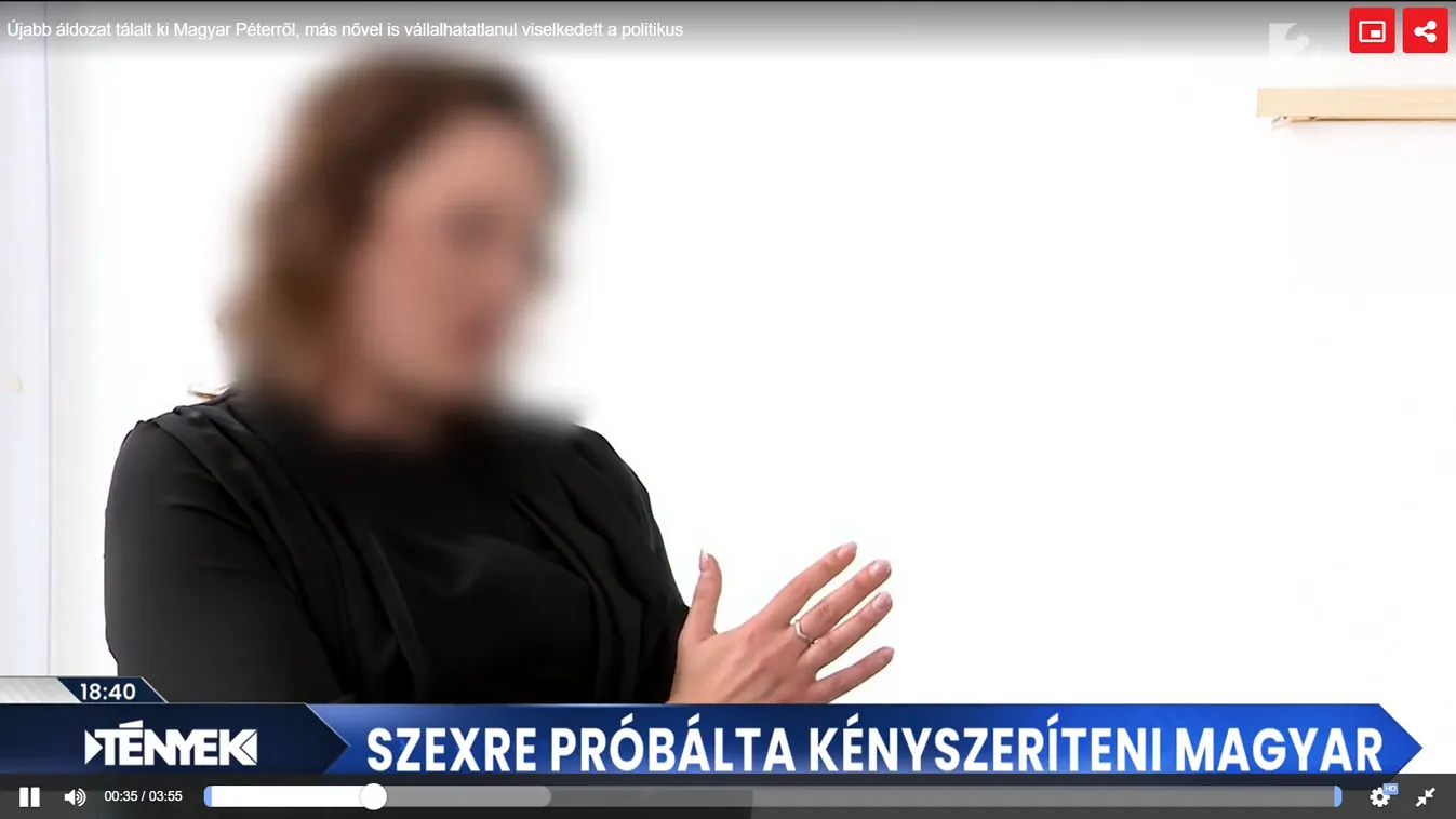 Elképesztő dolgot állít Magyar Péterről egy nő VIDEÓ