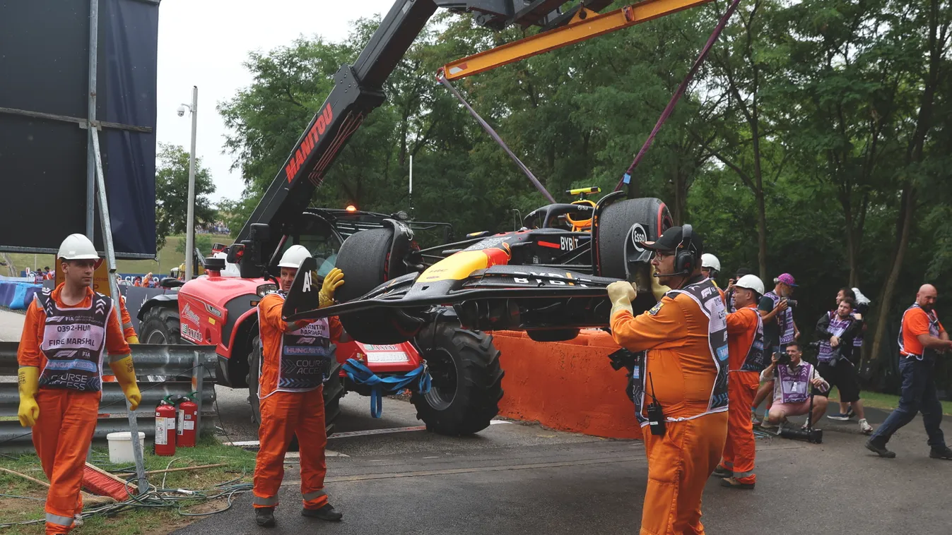 Súlyos balesetek, kétszer is félbeszakadt a Magyar Nagydíj időmérője