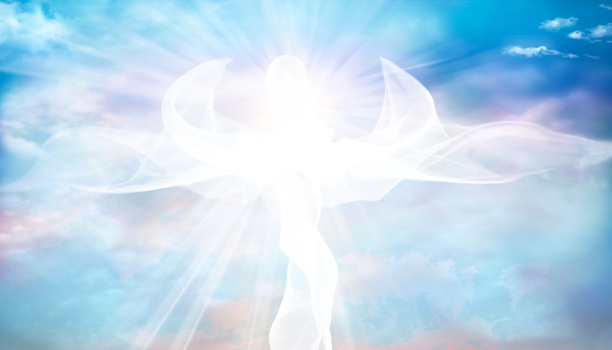 Web,Banner.,Archangel.,Heavenly,Angelic,Spirit,With,Wings.,Illustration,Abstract