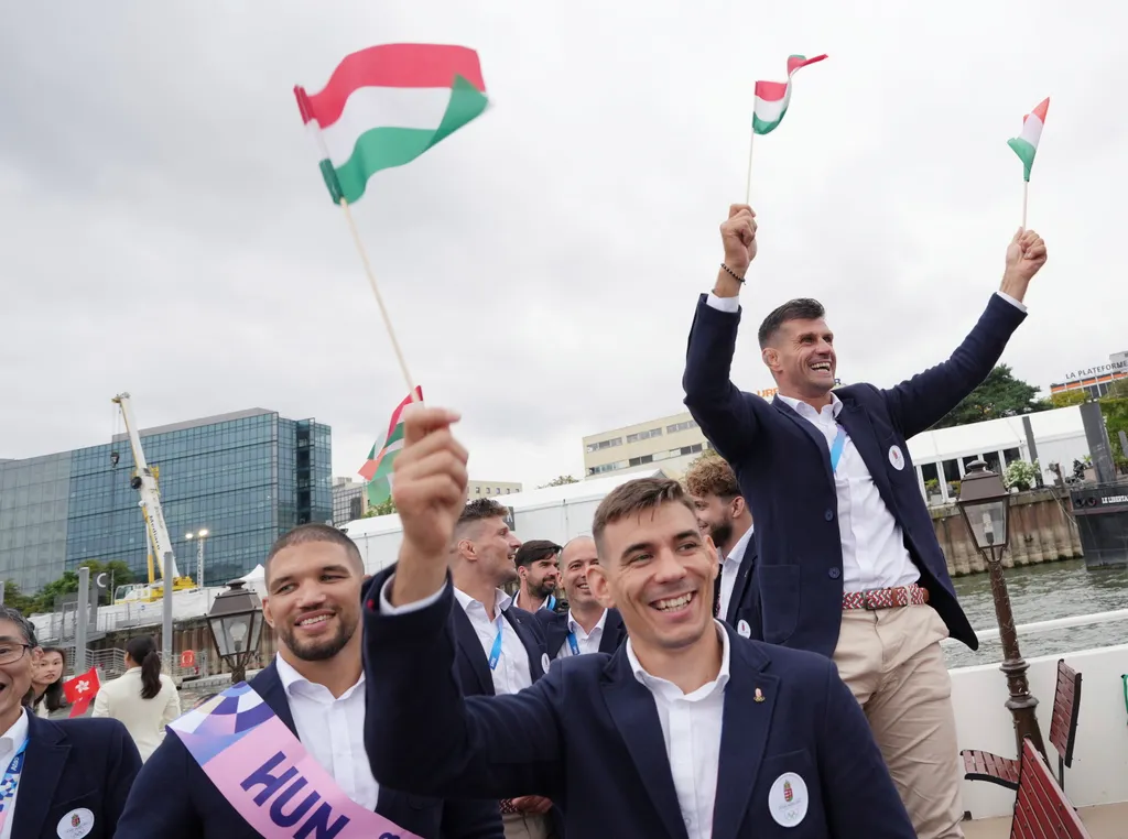 Olimpiai megnyitó, a magyar csapat érkezése