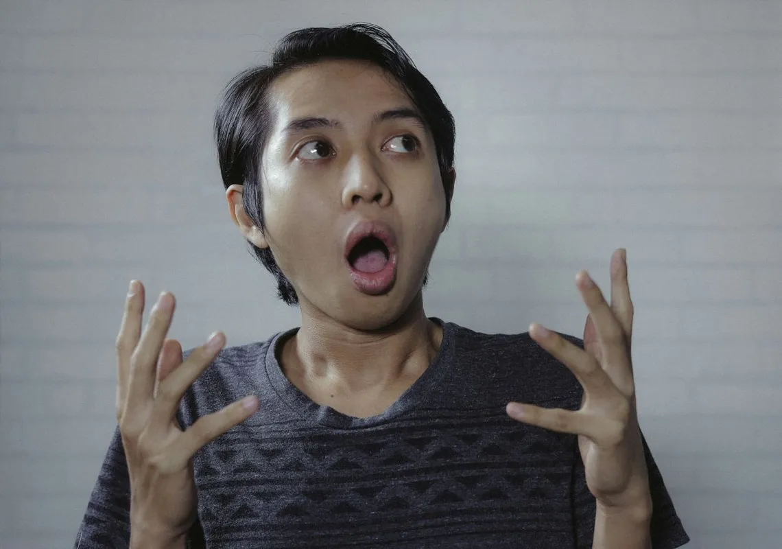 meglepett, férfi, meglepetés, döbbenet