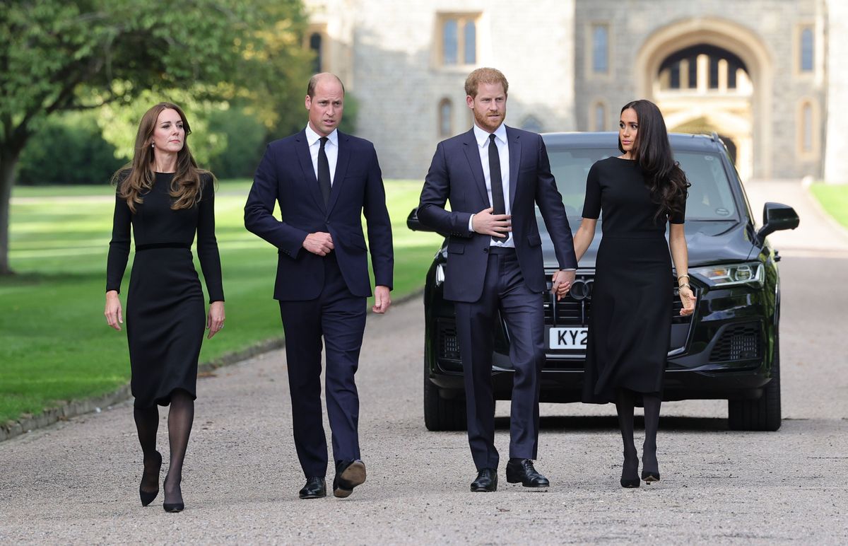 William, Kate, Harry and Meghan at Windsor Castle