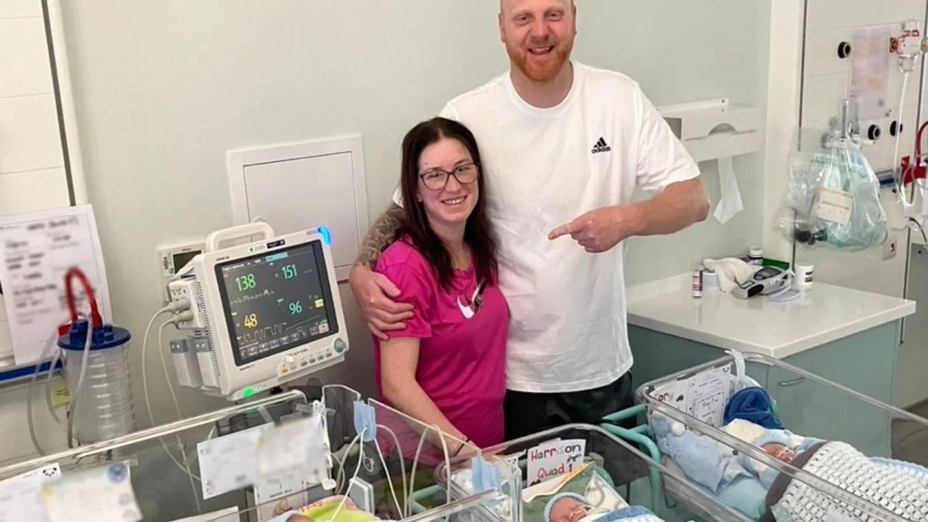 Igazi csoda: négyes ikrei születtek egy kétgyermekes párnak