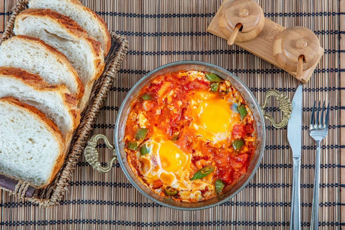 Traditional,Turkish,Food,Menemen.,Famous,Turkish,Menemen,Dinner,On,Table,