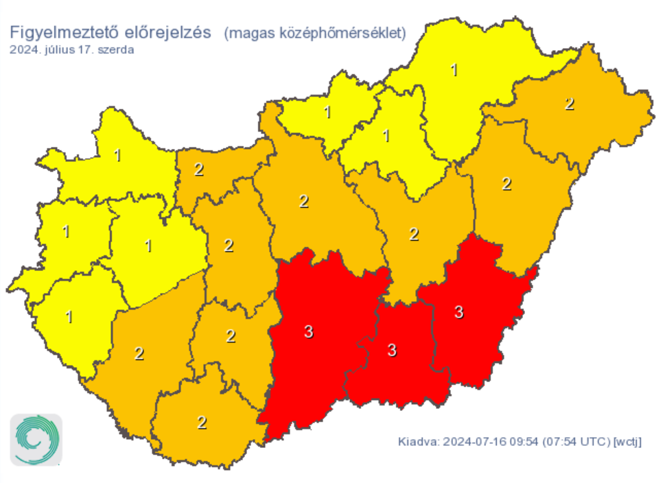 Időjárás előrejelzés hőség kánikula