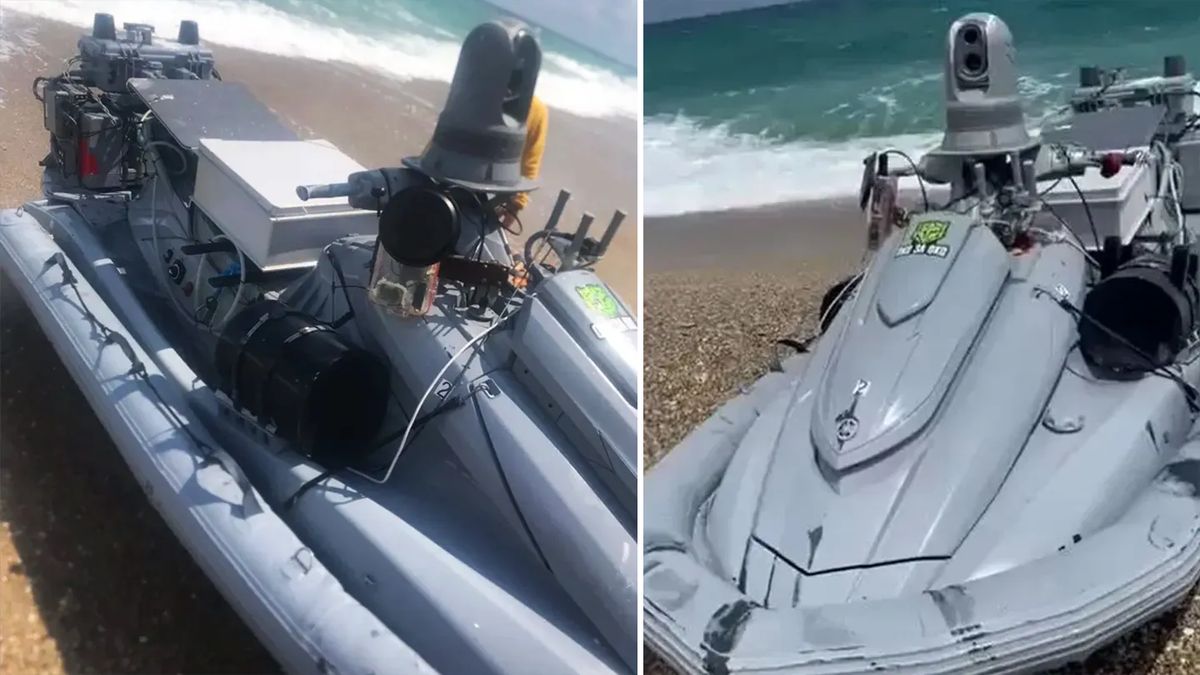 Bombává alakított ukrán jet-skit sodort partra a tenger Törökországban