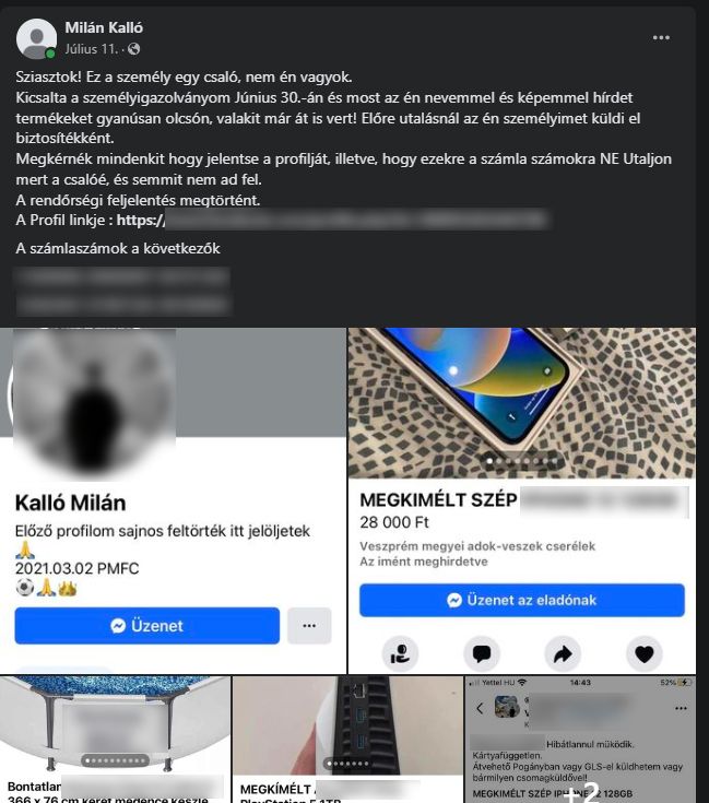 A pesti férfi egy csoportban buktatta le a Facebookos csalót /