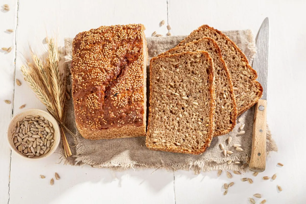 Square,Loaf,Of,Rye,Bread,Baked,With,Sunflower,Seeds.,Bread