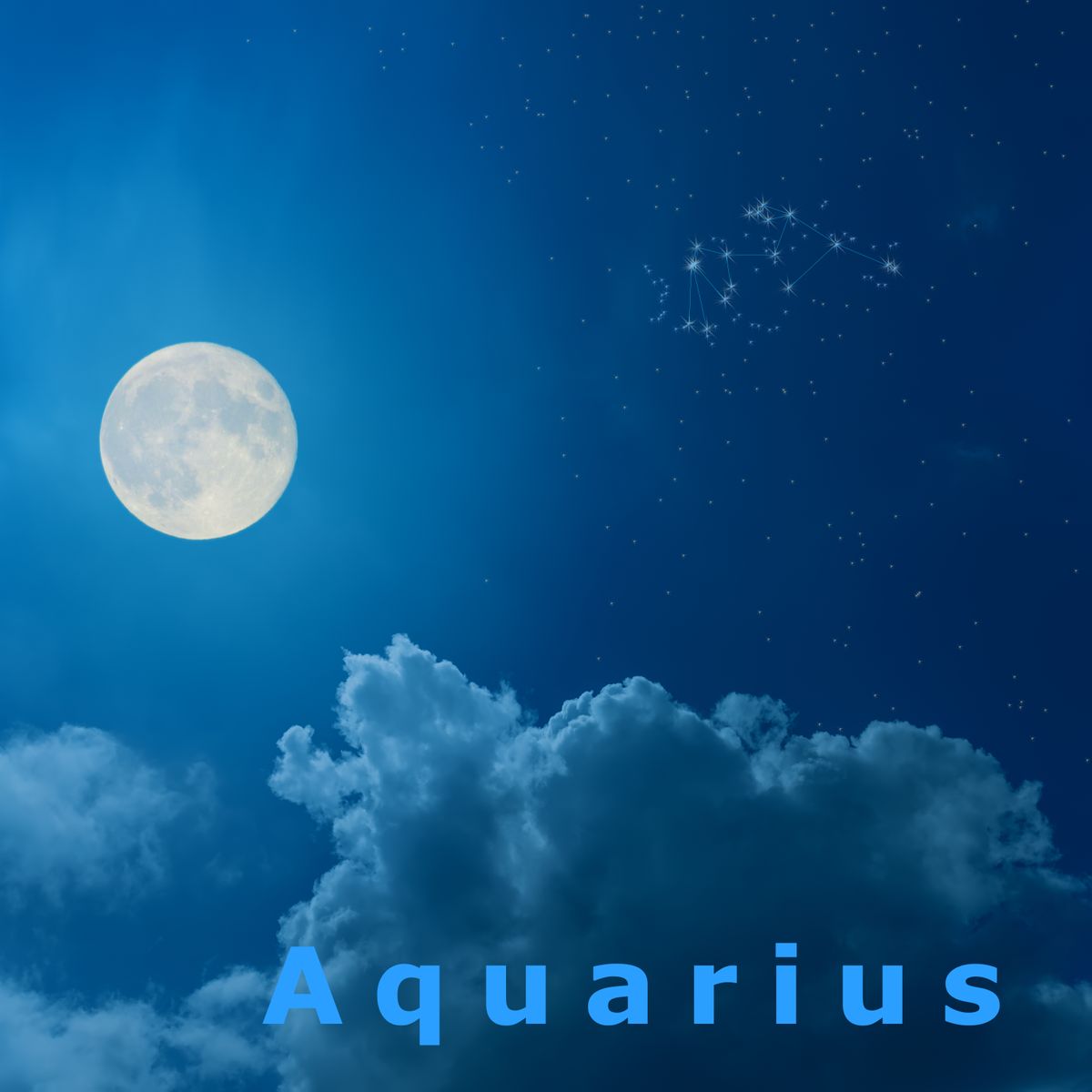 Full,Moon,In,The,Night,Sky,With,Design,Zodiac,Constellation