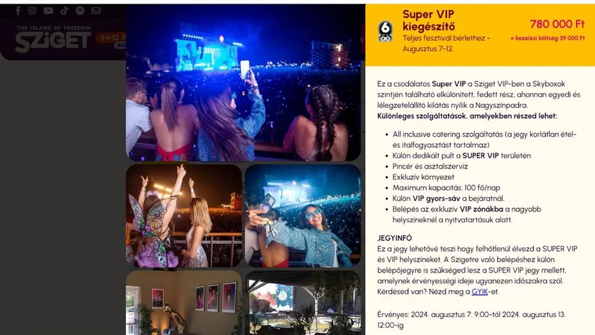 Újabb luxusparty, VIP-jegy a Szigeten, így mulat Magyar Péter