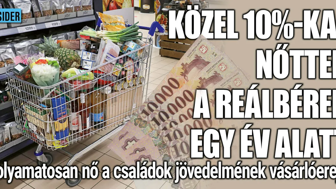 Csaknem 10%-kal nőttek a reálbérek