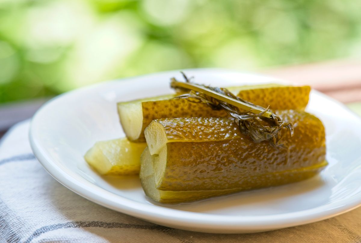 Homemade,Fermented,Dill,Pickles,,Hungarian,Leavened,Cucumber,(,Kovászos,Uborka