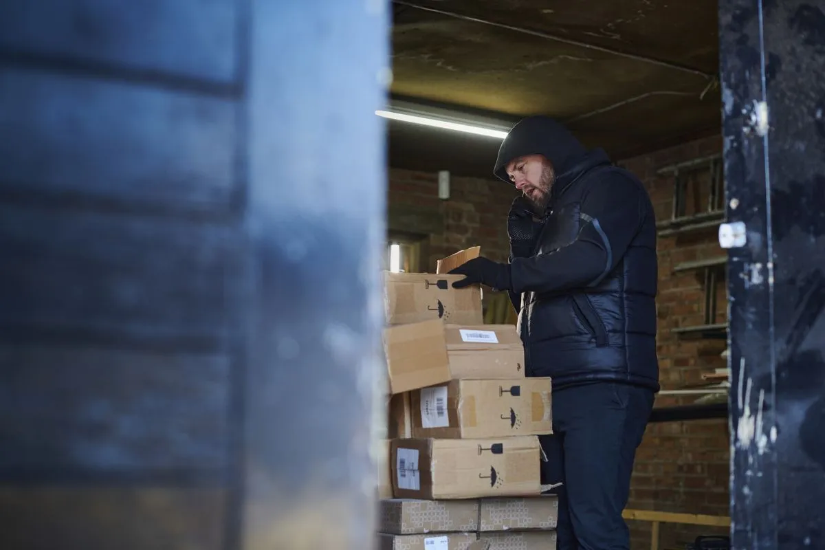 suspicious man at storage facility