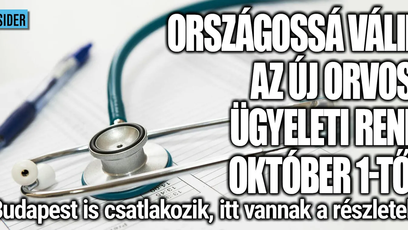 Október 1-től jön az új ügyeleti rendszer