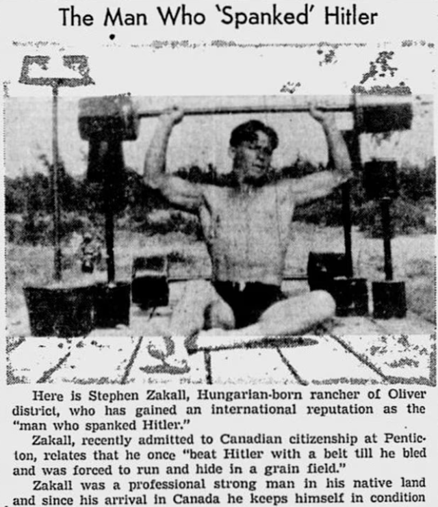 Hitler, Zakáll István, Vancouver Sun